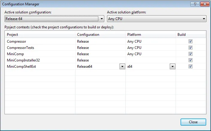 Release-64 Solution Configuration