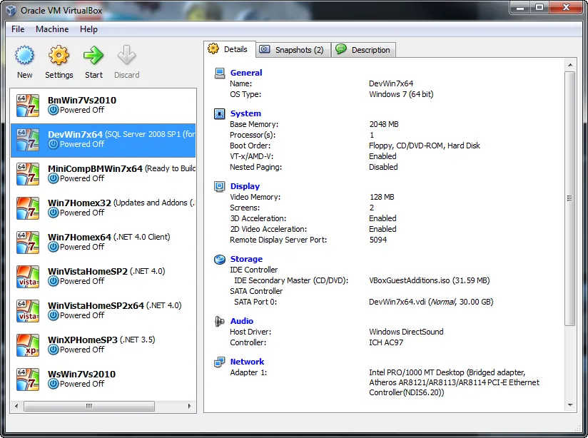 VirtualBox Main
