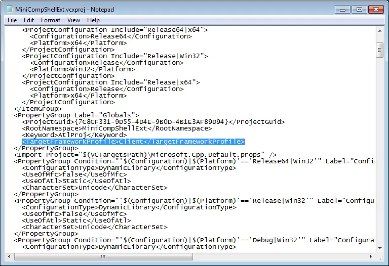 Updating the C++ Project File