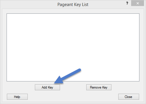 Pageant Add Key