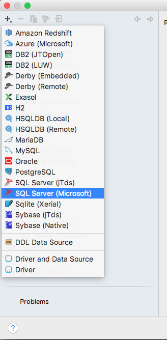 DataGrip add SQL Server Data Source