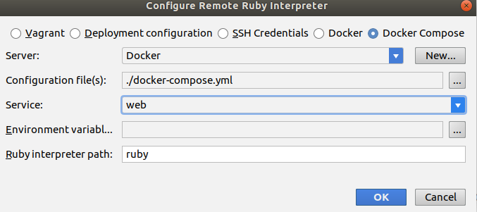 Configure Remote Ruby Interpreter Dialog